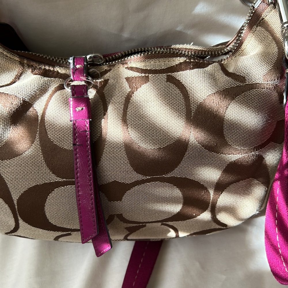 Authentic Used Coach Signature Stripe Handbags (2) - Picture 11 of 15